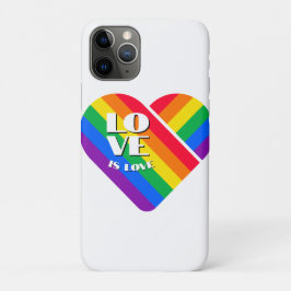 Capa Para iPhone 11 Pro Orgulho Arco-íris Coração
