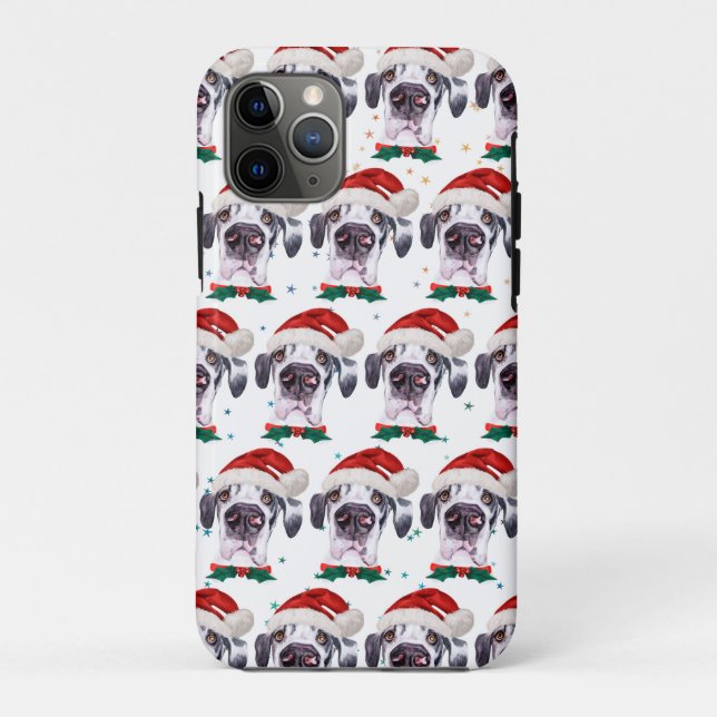 Capa Para iPhone 11 Pro Ótima Estrelas de Natal de Raça de Cachorro (Verso)
