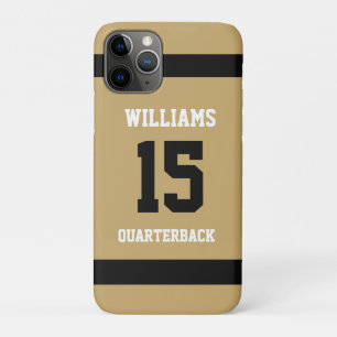 Capa Para iPhone 11 Pro Ouro e Preto Plano