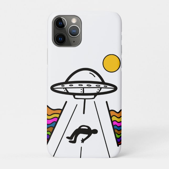 Capa Para iPhone 11 Pro OVNI sequestro de espaçonave alienígena (Verso)