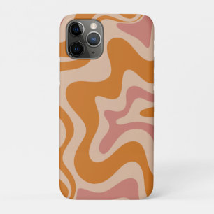 Capa Para iPhone 11 Pro Padrão Abstrato de espiral líquida retrô cor de