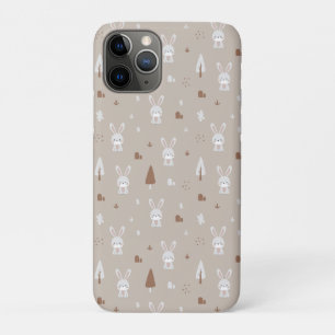 Capa Para iPhone 11 Pro Padrão Adorável para Crianças do Coelho