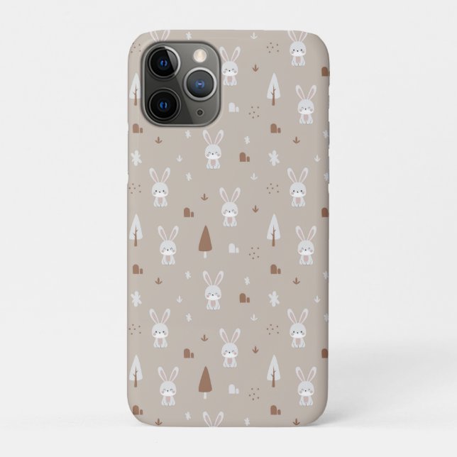 Capa Para iPhone 11 Pro Padrão Adorável para Crianças do Coelho (Verso)