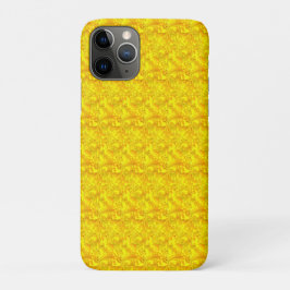 Capa Para iPhone 11 Pro Padrão Amarelo Marigold Floral Sem Vista