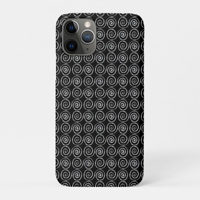 Capa Para iPhone 11 Pro Padrão Celta de Espiral Dupla (Verso)