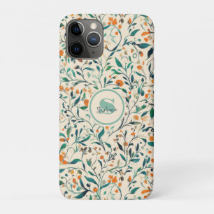 Capa Para iPhone 11 Pro Padrão Colorido De Folha De Paisley Inspirado Na V