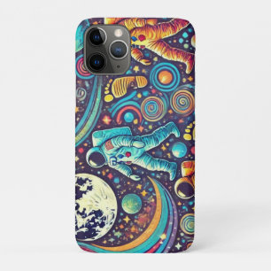 Capa Para iPhone 11 Pro Padrão Colorido do Espachante do Astronauta