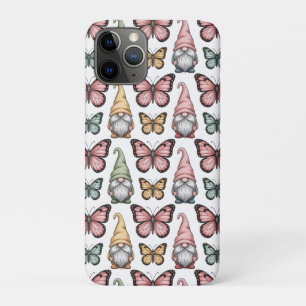 Capa Para iPhone 11 Pro Padrão contínuo com Gnomos e Borboletas