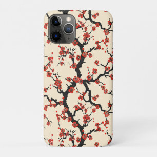 Capa Para iPhone 11 Pro Padrão contínuo de flor de cerejeira elegante