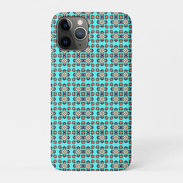 Capa Para iPhone 11 Pro Padrão contínuo de Mandala Floral (Verso)