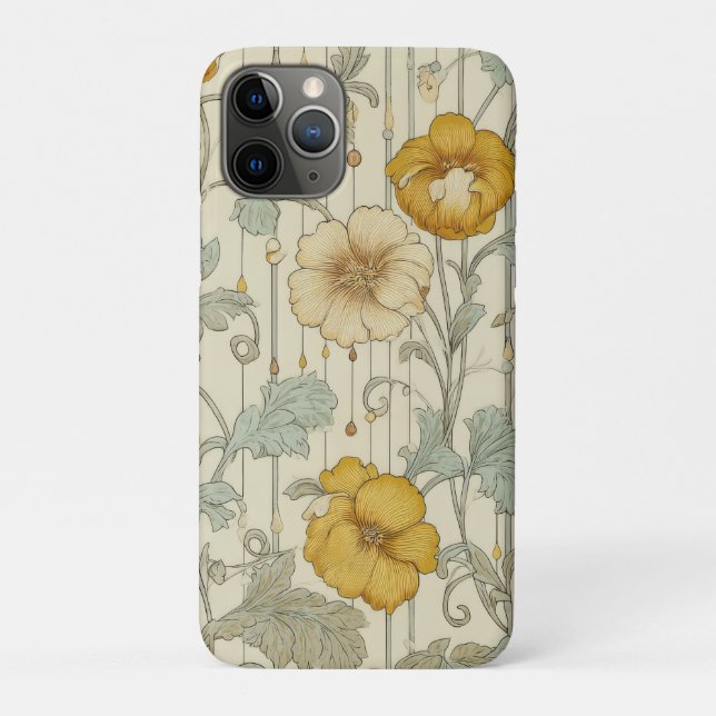 Capa Para iPhone 11 Pro Padrão contínuo em verde sálvia (Verso)