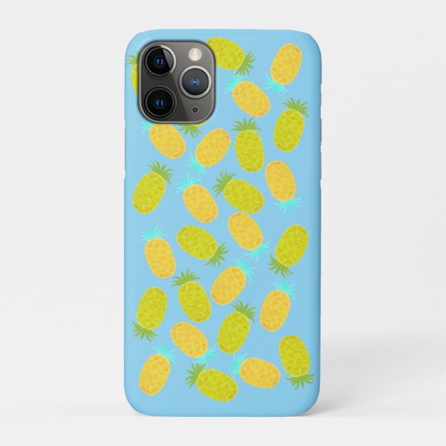 Capa Para iPhone 11 Pro Padrão de Abacaxis do Oceano (Verso)