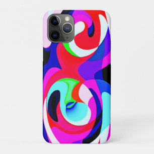 Capa Para iPhone 11 Pro Padrão de Abstrações Vivas Coloridas