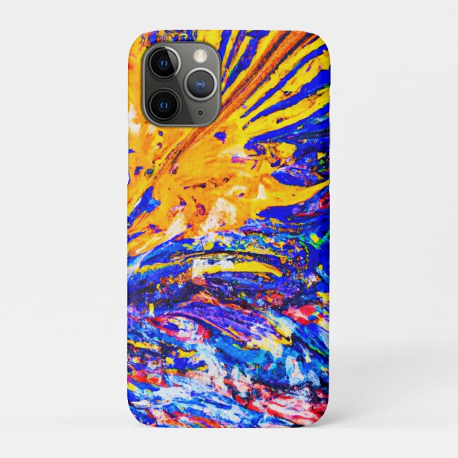 Capa Para iPhone 11 Pro Padrão de Abstrato colorida (Verso)