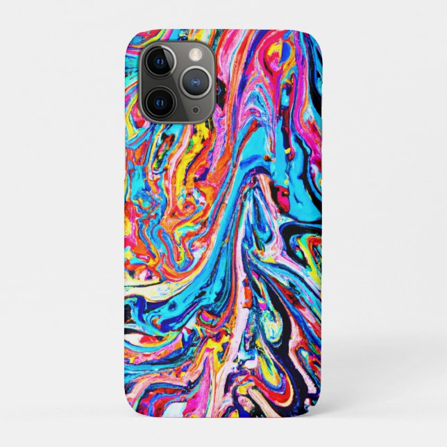 Capa Para iPhone 11 Pro Padrão de Abstrato colorida (Verso)