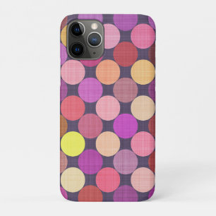 Capa Para iPhone 11 Pro Padrão de Arte Contemporânea Colorida do Bolinhas