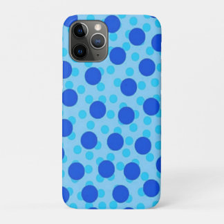 Capa Para iPhone 11 Pro Padrão de Bolinhas Azuis
