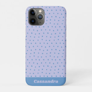 Capa Para iPhone 11 Pro Padrão de Bolinhas pintado em Lilac Personalizado