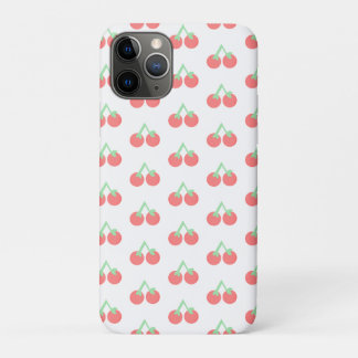 Capa Para iPhone 11 Pro Padrão de Cerejas Rosas