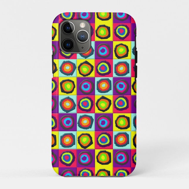 Capa Para iPhone 11 Pro padrão de círculos (Verso)