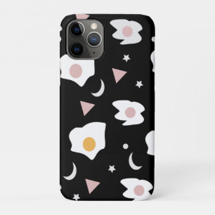 Capa Para iPhone 11 Pro Padrão de Confetti de Lua Jante de Ovos