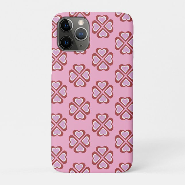 Capa Para iPhone 11 Pro Padrão de corações (Verso)