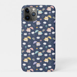 Capa Para iPhone 11 Pro Padrão de Dia de Chuva Cozy