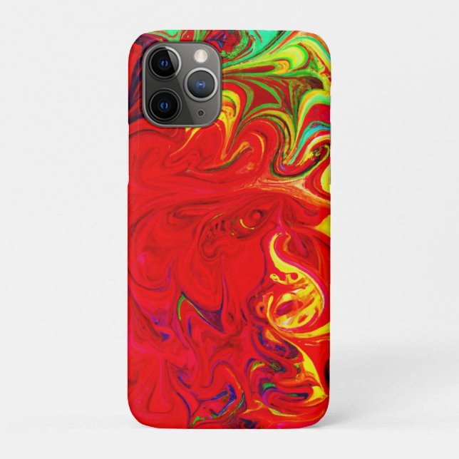 Capa Para iPhone 11 Pro Padrão de Explosão de Cor Energética (Verso)