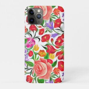 Capa Para iPhone 11 Pro padrão de flores
