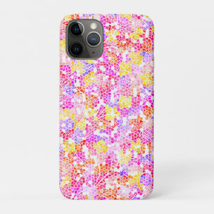 Capa Para iPhone 11 Pro Padrão de flores de abstrato entre cinzas
