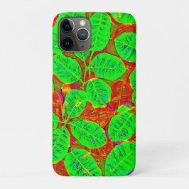 Capa Para iPhone 11 Pro Padrão de Folha Verde Lush