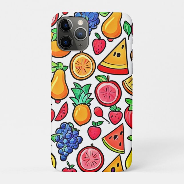 Capa Para iPhone 11 Pro Padrão de Fruta vibrante (Verso)