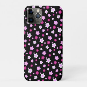 Capa Para iPhone 11 Pro Padrão de gradação floral de flor rosa-branca