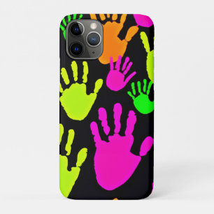 Capa Para iPhone 11 Pro Padrão de Grafite de impressão manual neon