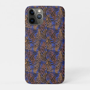 Capa Para iPhone 11 Pro Padrão de impressão do leopardo e da zebra luxuoso