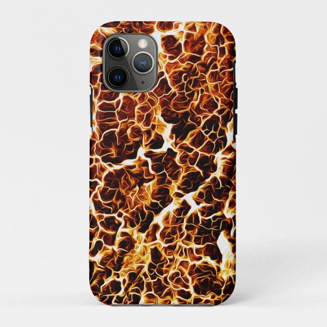 Capa Para iPhone 11 Pro Padrão de incêndio legal (Verso)