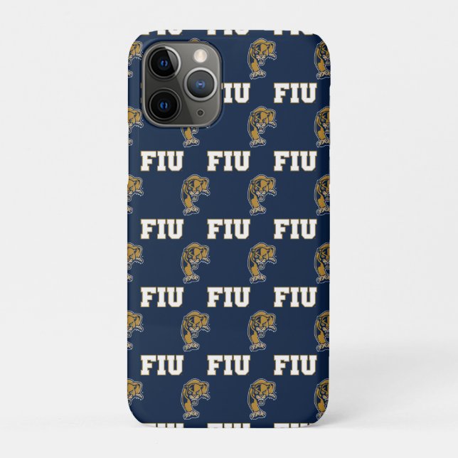 Capa Para iPhone 11 Pro Padrão de Panteras FIU (Verso)