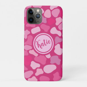 Capa Para iPhone 11 Pro Padrão de Pedra Rosa-