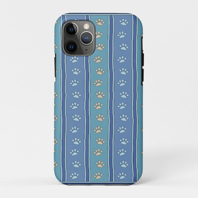 Capa Para iPhone 11 Pro Padrão de Pegada de Pata (Verso)