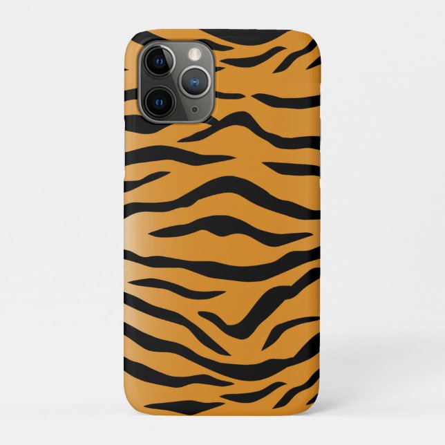 Capa Para iPhone 11 Pro Padrão de Pele de Tigre Selvagem (Verso)