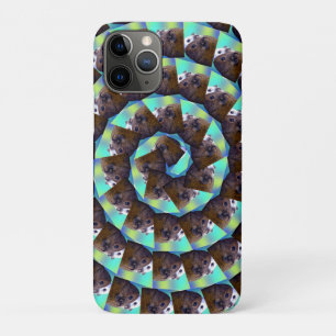 Capa Para iPhone 11 Pro Padrão De Porco Da Guiné Espiral,