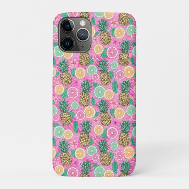 Capa Para iPhone 11 Pro Padrão de Verão de Praia  (Verso)