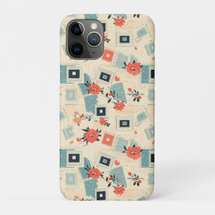 Capa Para iPhone 11 Pro Padrão de Vintage Floral & Camera (3)