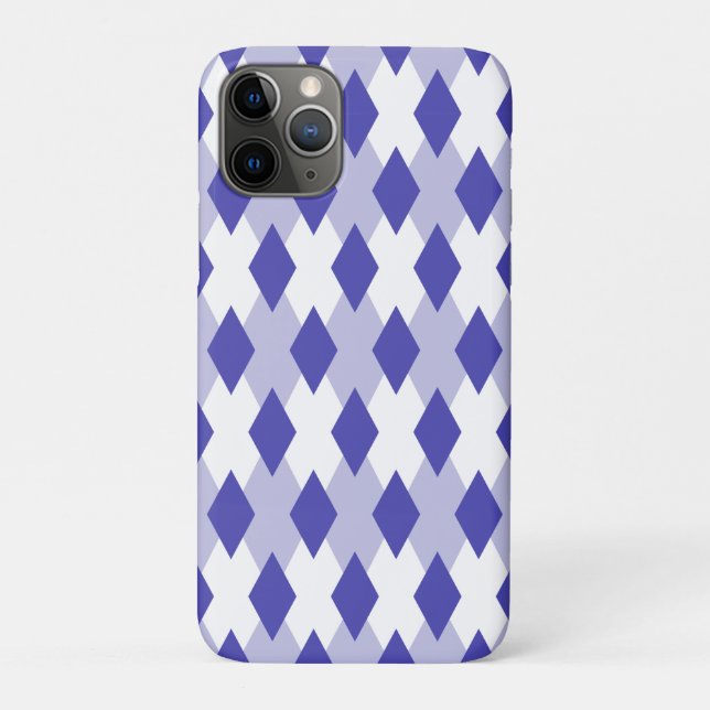 Capa Para iPhone 11 Pro Padrão de Xadrez Argyle_4A46B0 (Verso)