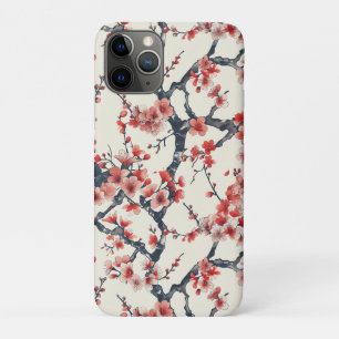 Capa Para iPhone 11 Pro Padrão Elegante De Flor De Cereja Sem Costura (13)