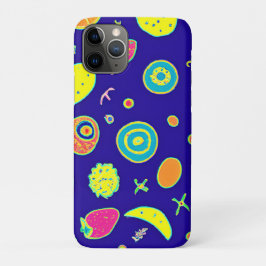 Capa Para iPhone 11 Pro Padrão Expressivo de Artista de Neon-Fruta