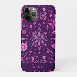 Capa Para iPhone 11 Pro Padrão Fairycore Bloom Flor