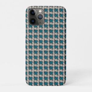 Capa Para iPhone 11 Pro Padrão floral de tartaruga fofa