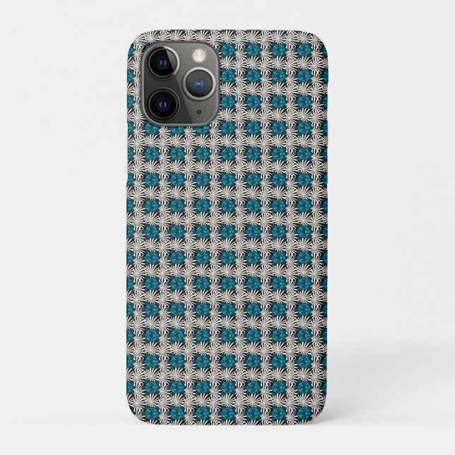 Capa Para iPhone 11 Pro Padrão floral de tartaruga fofa  (Verso)