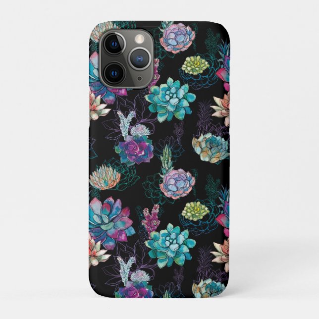 Capa Para iPhone 11 Pro Padrão Invisível Suculento  (Verso)